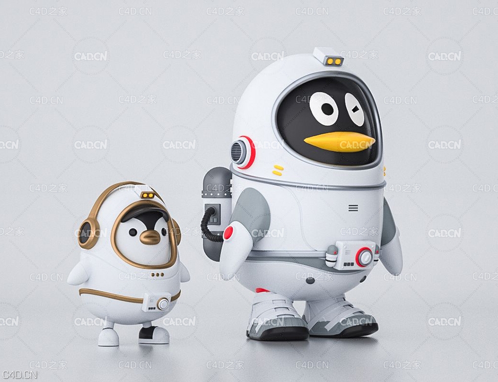 C4D曲面模型建模：腾讯QQ20周年吉祥物建模练习 - C4D之家 - b6d99f2be7648a32e28a46be66fef1e6dc8e8f8d.jpg