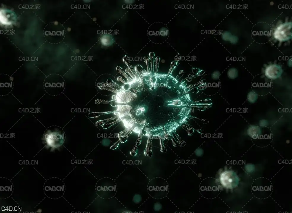 C4D新冠病毒制作教程 Cinema 4D Tutorial - Modelagem Orgânica (Vírus)