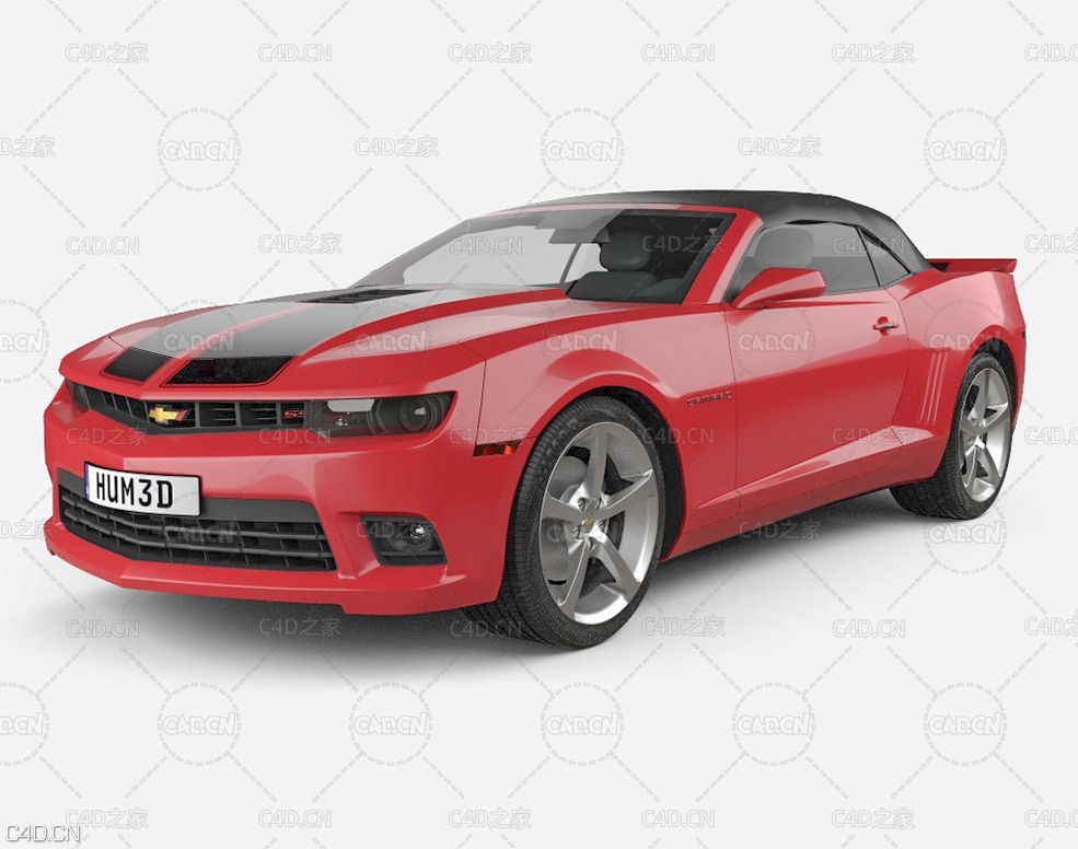 雪佛兰Camaro SS敞篷车模型 Chevrolet Camaro SS Convertible 2014 - 3DModel - C4D之家 - Chevrolet_Camaro_Mk5f_convertible_SS_2014_1000_0001.jpg