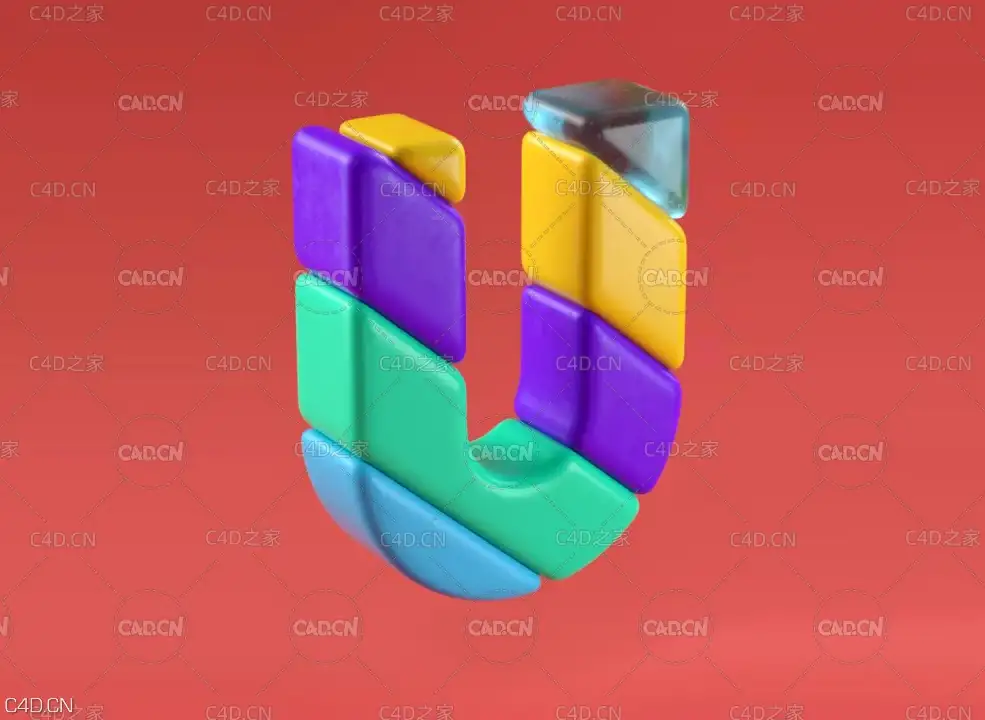 C4D条纹文字动画教程 Cinema 4D - Striped Letter Animation Tutorial