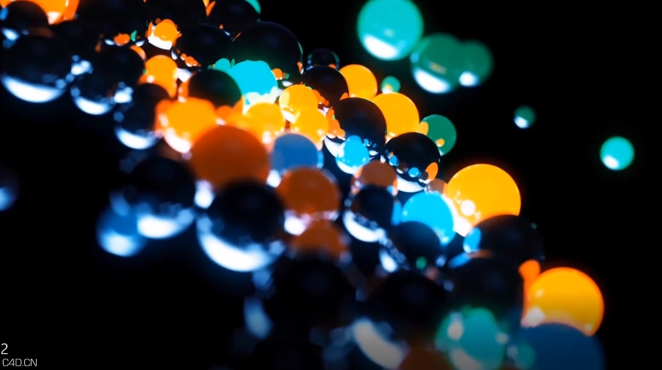 C4D X-particles距离产卵动画效果