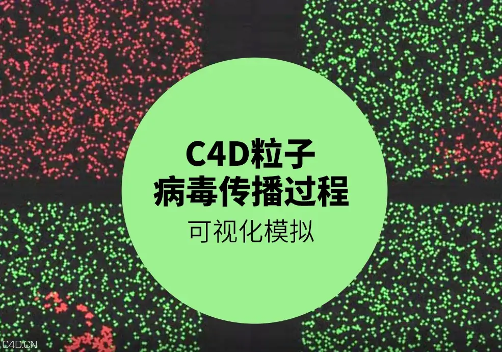 使用C4D粒子对病毒传播过程进行可视化模拟