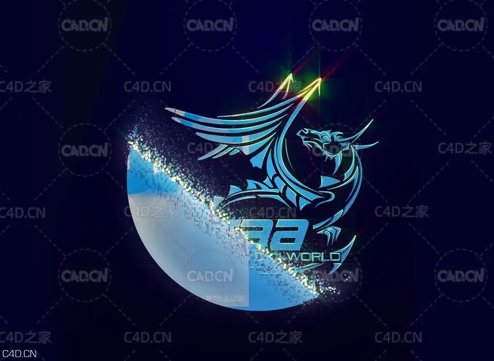 C4D标志碎片化动画教程 PolyFX Partical Logo - Cinema 4D Tutorial