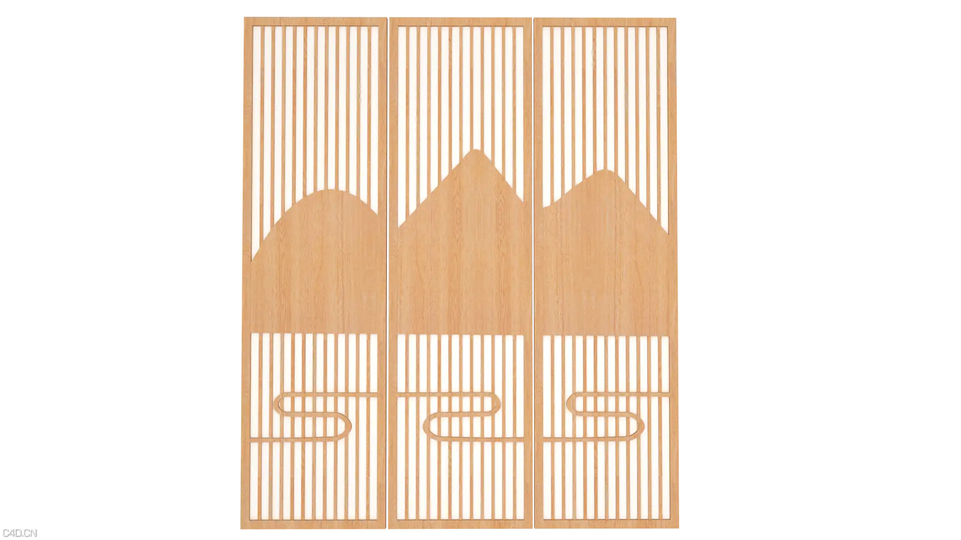 新中式日式山水屏风隔断 - C4D之家 - men10.png