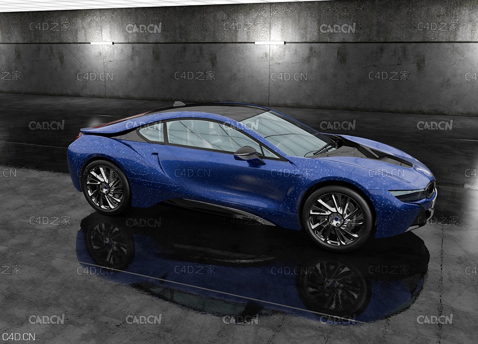 蓝色宝马汽车C4D模型 - C4D之家 - 5c93a9750e3ad.jpg