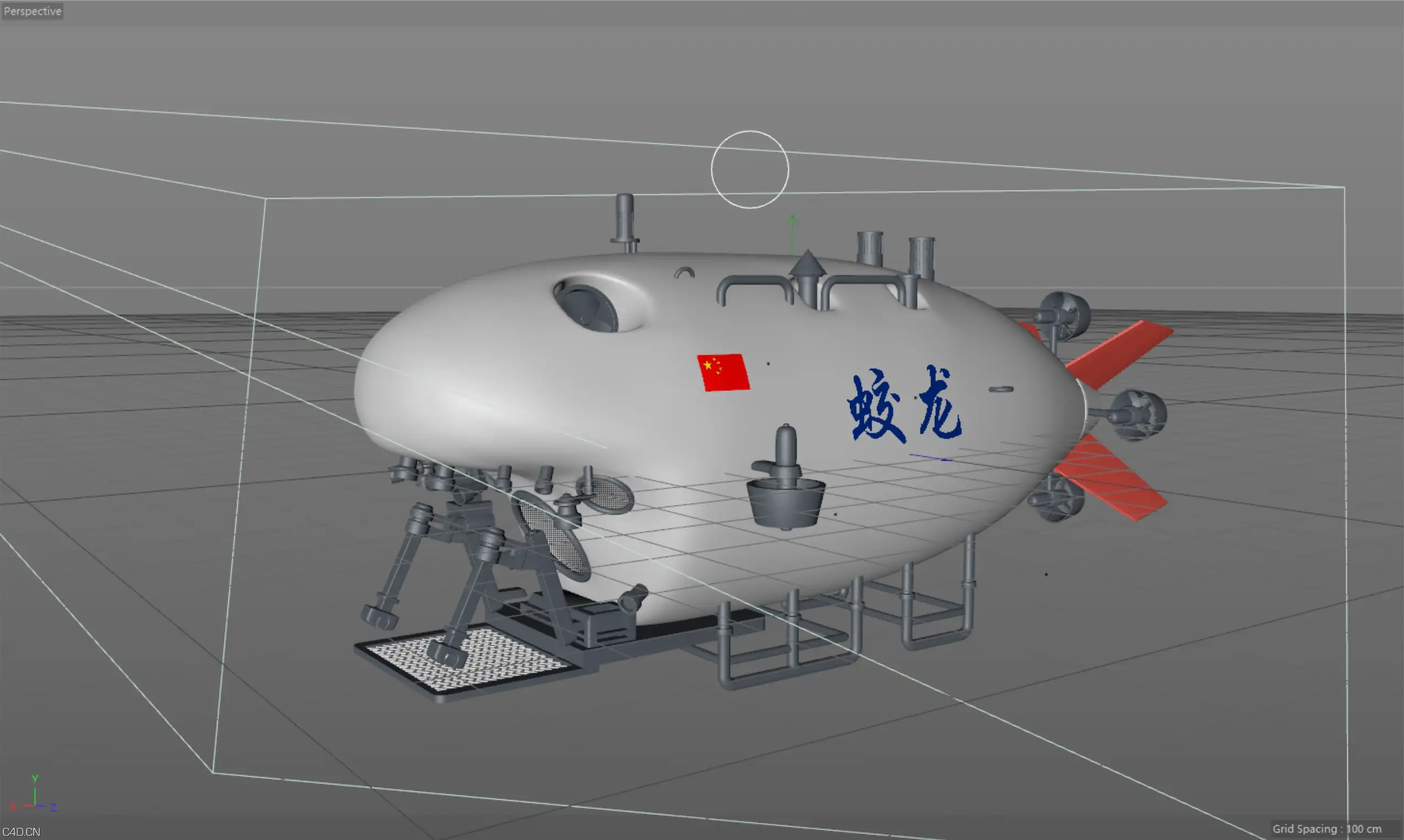蛟龙号 船 潜水艇 中国产物 低 - C4D之家 - 蛟龙号底面体模型