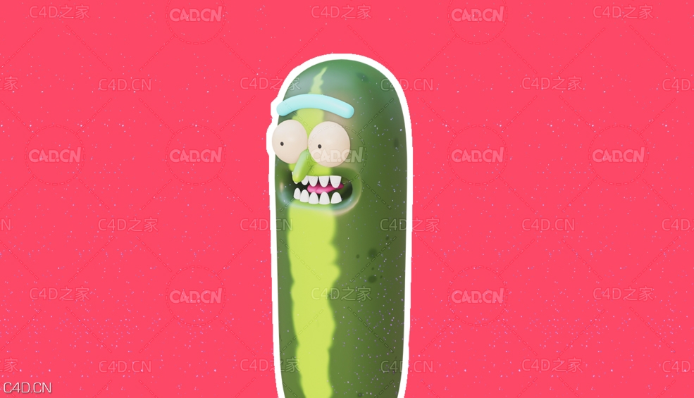 卡通黄瓜小子角色模型 Pepinillo rick - C4D之家 - Artboard_201.jpg