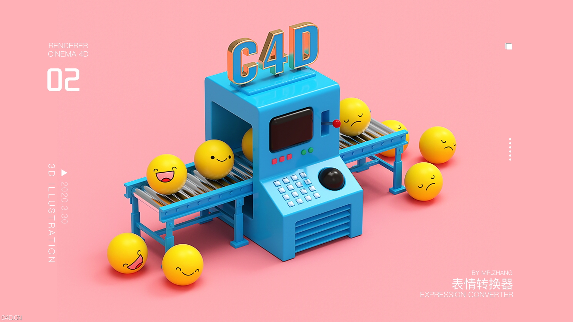 C4D插画模型 - C4D之家 - C4D插画