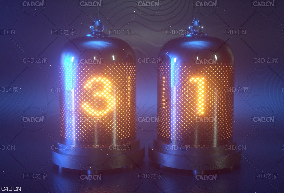 科技数字时钟动画模型 Digital Clock - C4D之家 - 屏幕快照-2020-05-07-上午12.02.47.jpg