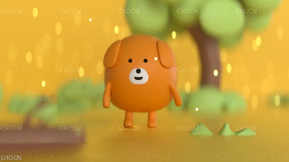 可爱卡通小熊角色模型 Bear Scene