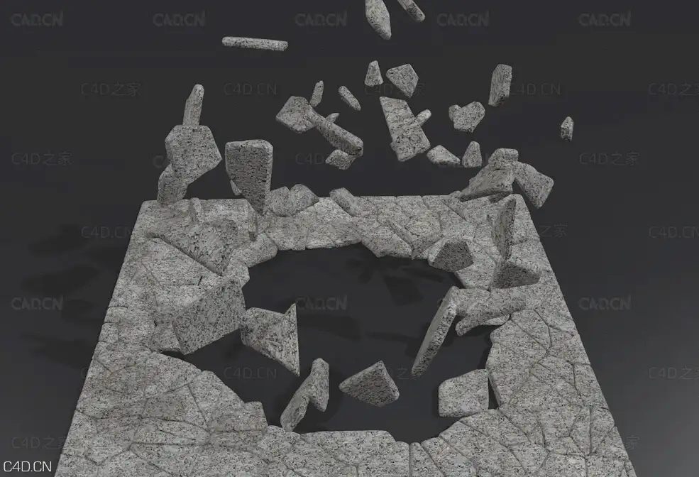 地面破碎动画工程 Destroy Objects