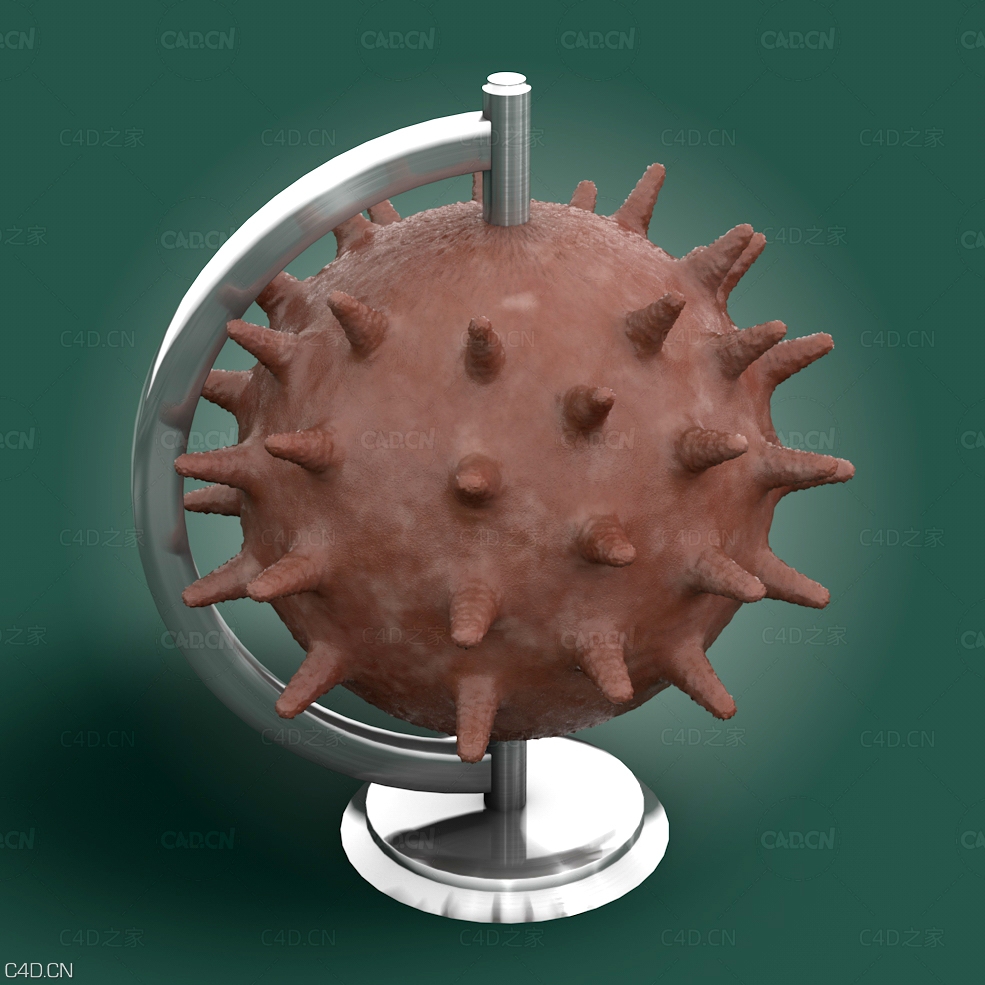 新型冠状病毒 coronavirus 3d model - C4D之家 - 1.jpg