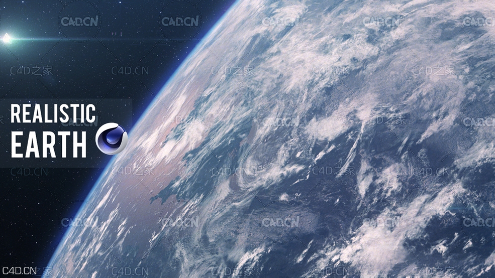 高精度地球C4D模型 Realistic Earth Aaqib Mirza - C4D之家 - Thumbnail.jpg
