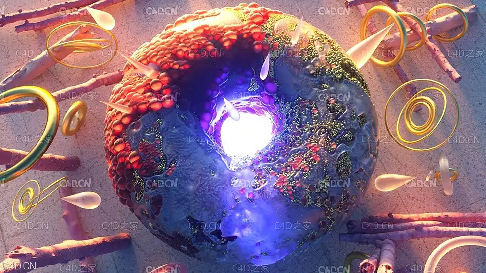 C4D使用X-Particles粒子插件创建酷炫甜甜圈教程