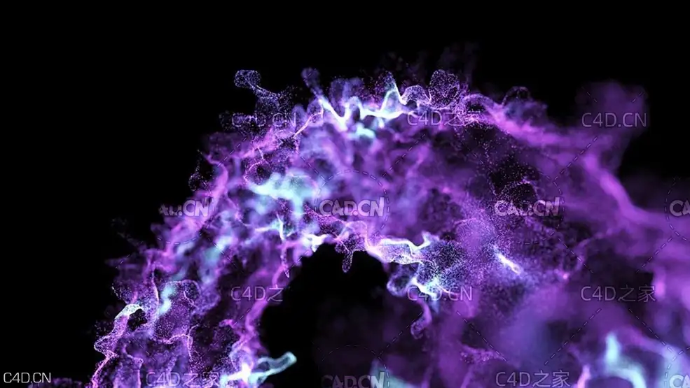 C4D x-particles粒子慢速烟雾动画教程（含工程文件） Speed Advection