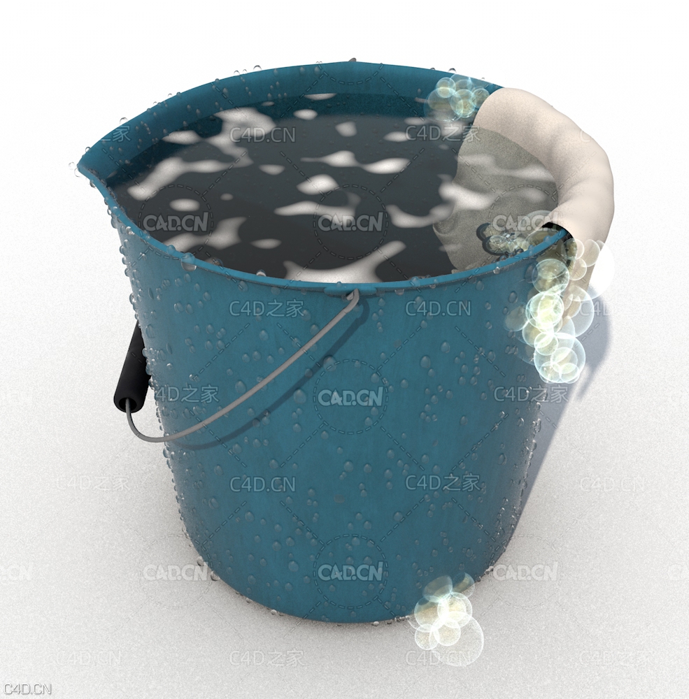 一桶水C4D模型 Water Bucket-Prop