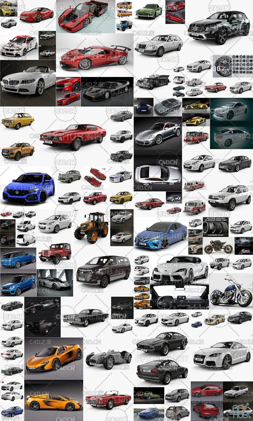 101辆汽车3D模型合集 Car 3D Models Bundle May 2020 - C4D之家 - 1588782978_2.jpg