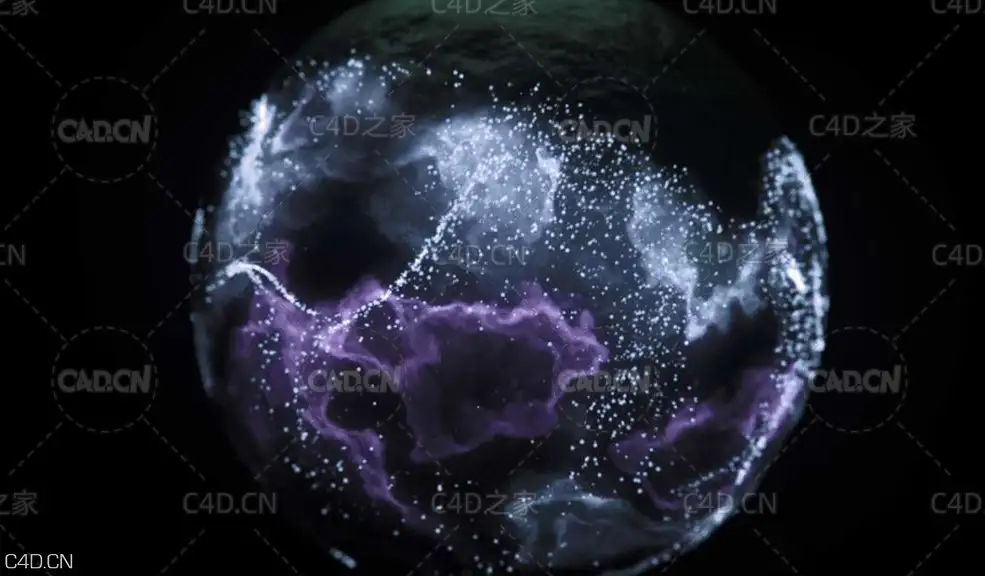 C4D x-particles粒子地球动画工程 X-Particles Project File - Volume Noise