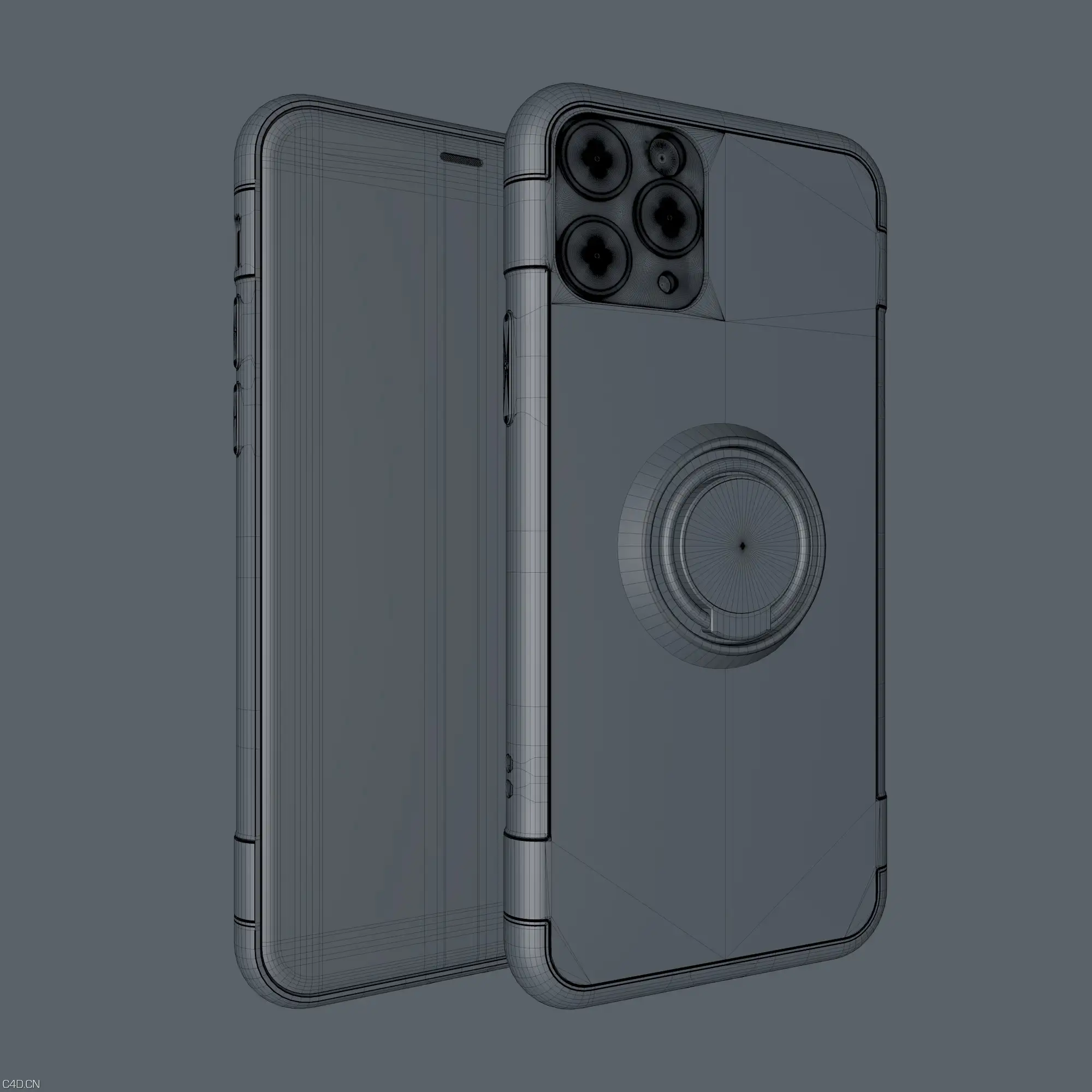 苹果11 iphone11 手机壳 C4D渲染 - C4D之家 - 额