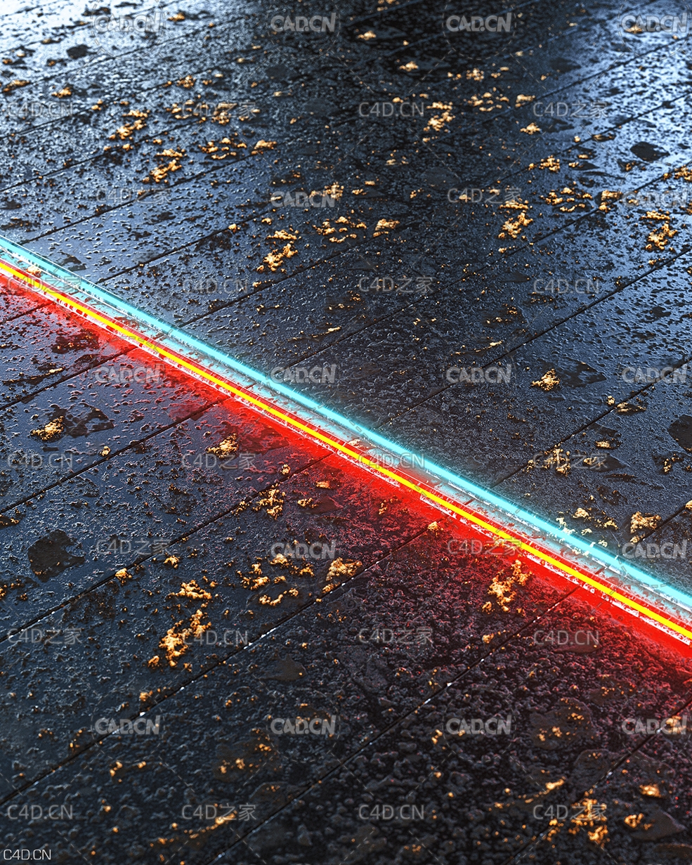 C4D Redshift科幻光线轨迹场景工程 Trace