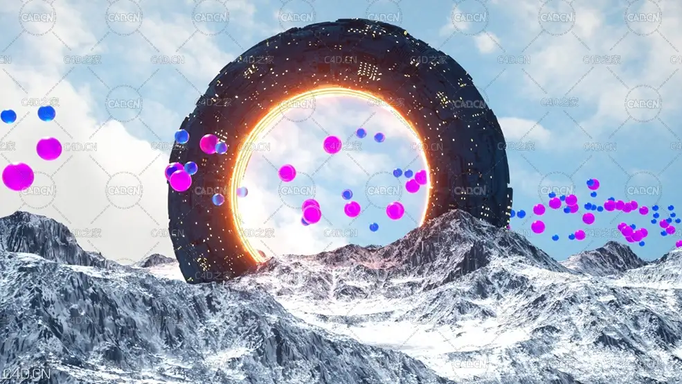 C4D OCTANE雪山之巅的科幻圆环概念场景工程 CINEMA 4D OCTANE 3D CONCEPT ART - C4D之家 - icon-1-1536x864.jpg