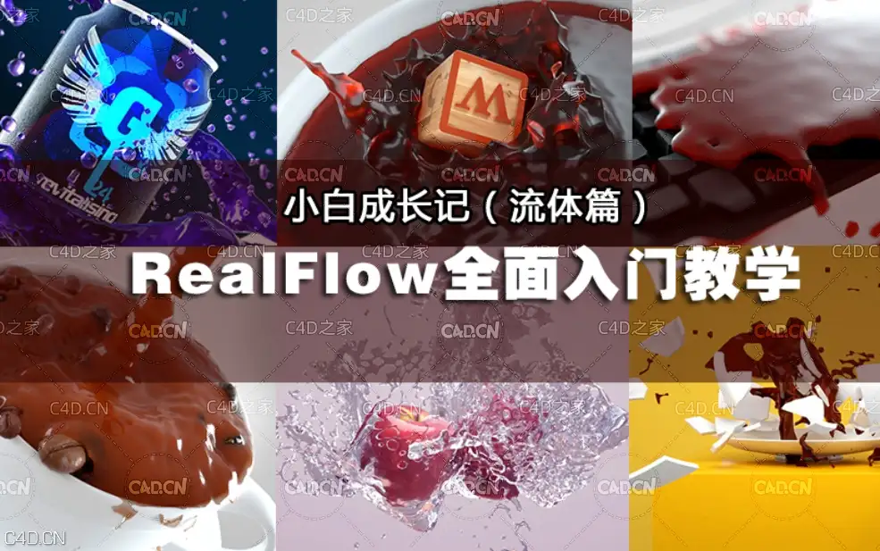 20集C4D流体插件RealFlow中文基础入门视频教程