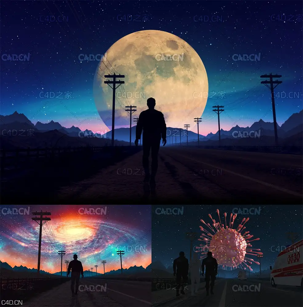 C4D+AE创建科幻电影场景循环动画教程 Create Cinematic Loop Animations