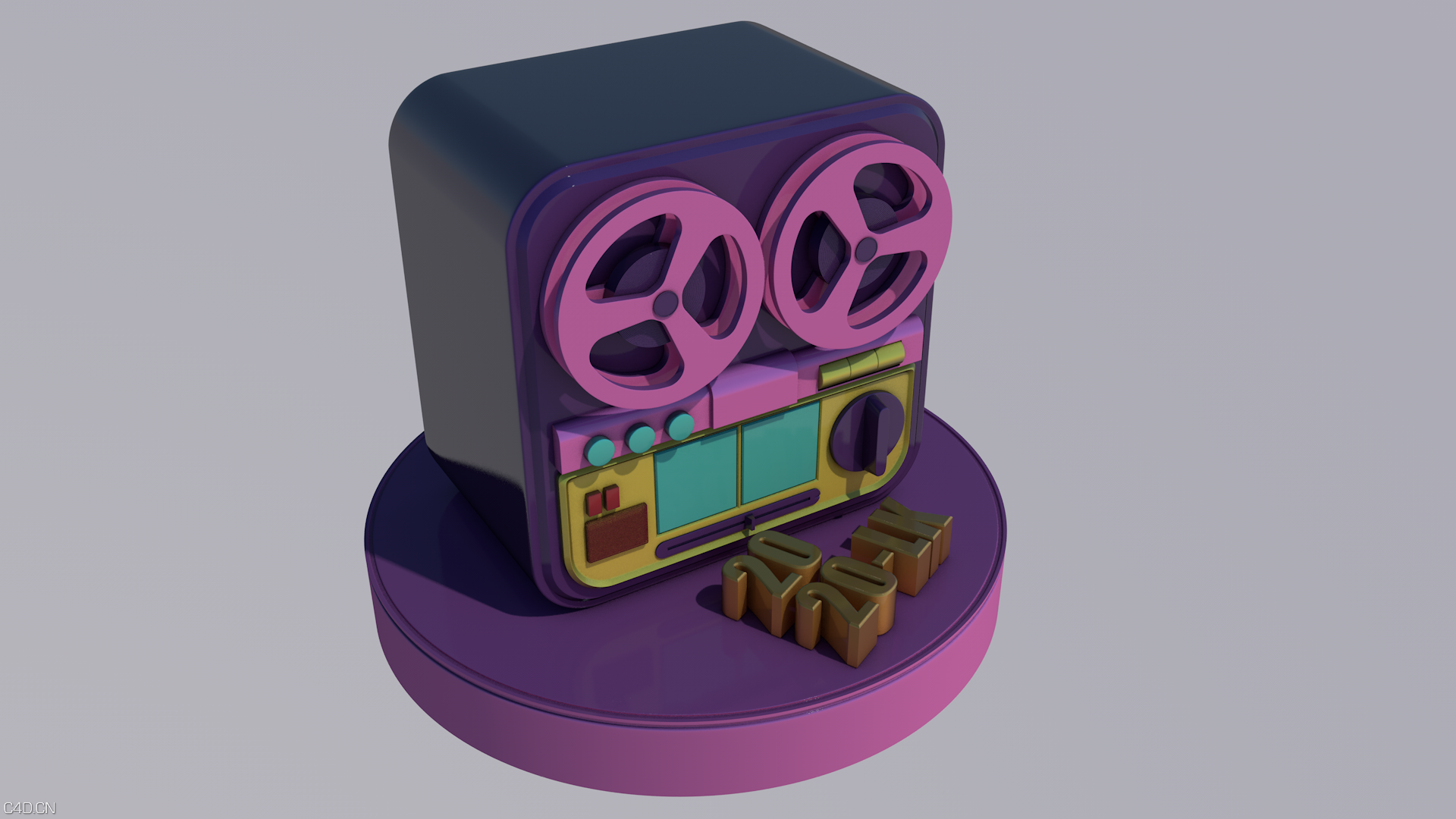 Q版录音机 - C4D之家 - 录音机.png