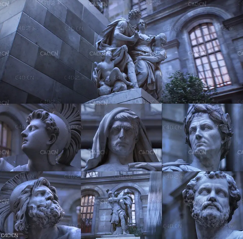 25个巴黎卢浮宫博物馆雕塑3D模型合集 PARIS. 25 3D scans from Louvre Museum - C4D之家 - 未标题-1.jpg