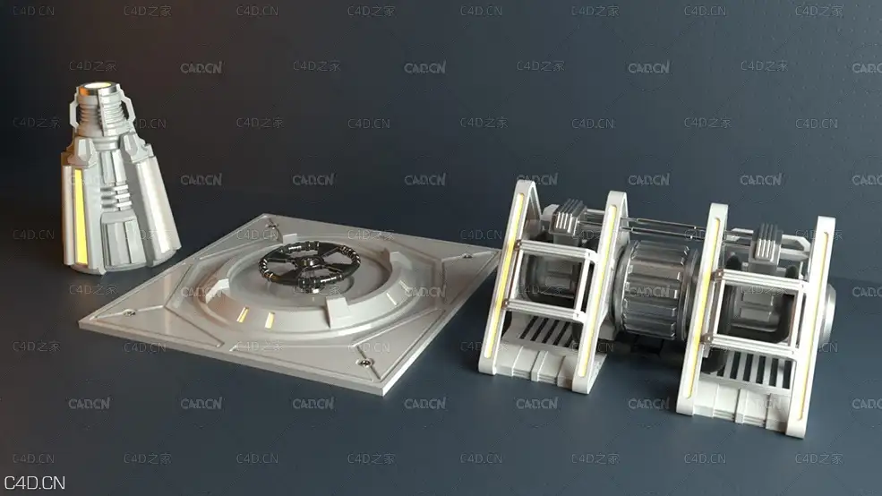 取样设备 工业设备 Cinema 4D Hard Surface Kitbash Model Sampler - C4D之家 - Free-Cinema-4D-3D-Model-Hard-Surface-Kit-Sampler-Octane-1536x864.jpg