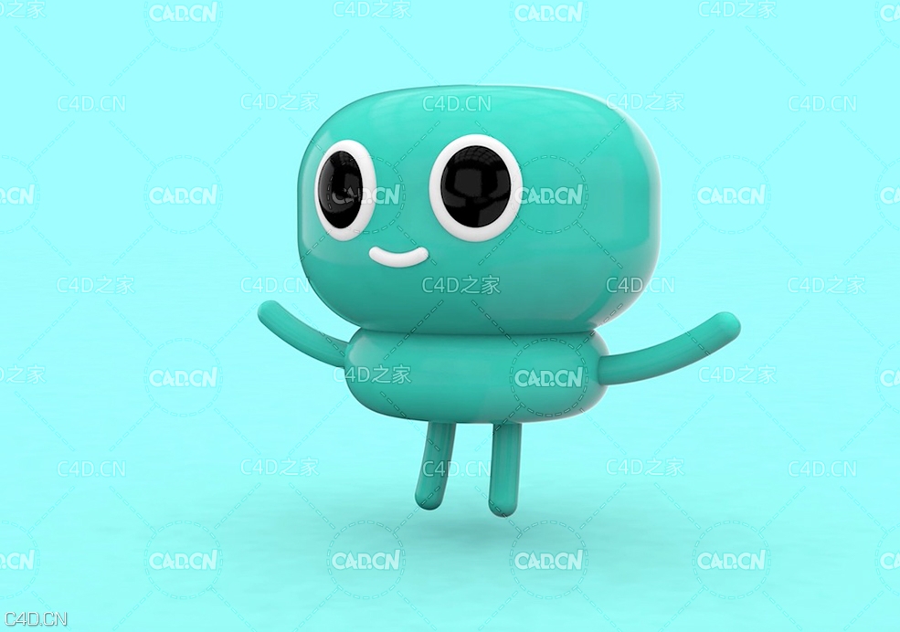 C4D中制作一个卡通角色模型 CUTE 3d character
