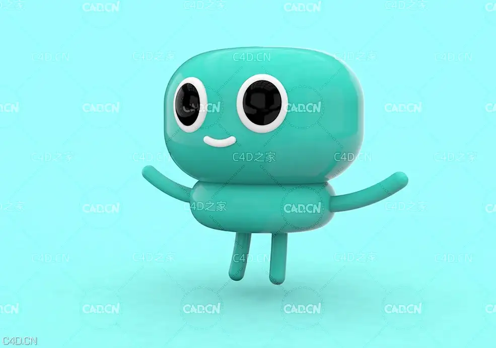 C4D中制作一个卡通角色模型 CUTE 3d character