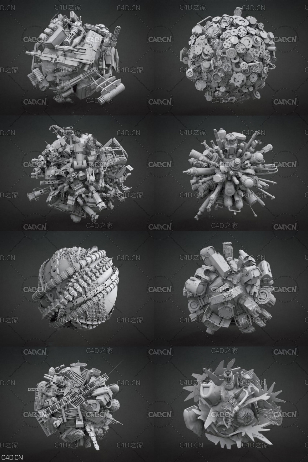 600个机器人零件 机械零件 Big Pack Of Over 600 Pieces Kitbash Mech and Robots