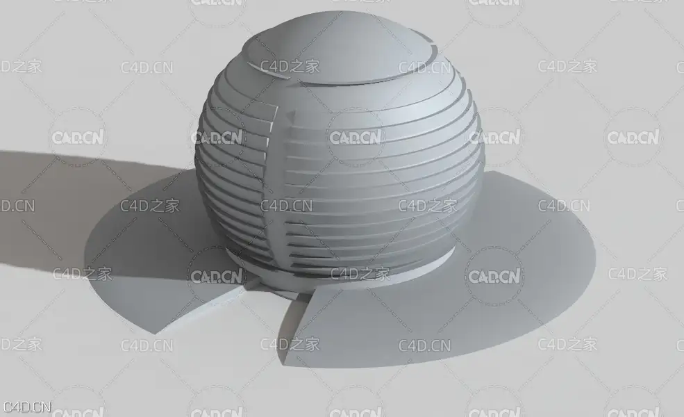 现代建筑 洲际酒店球型建筑C4D模型 - C4D之家 - 洲际酒店.jpg