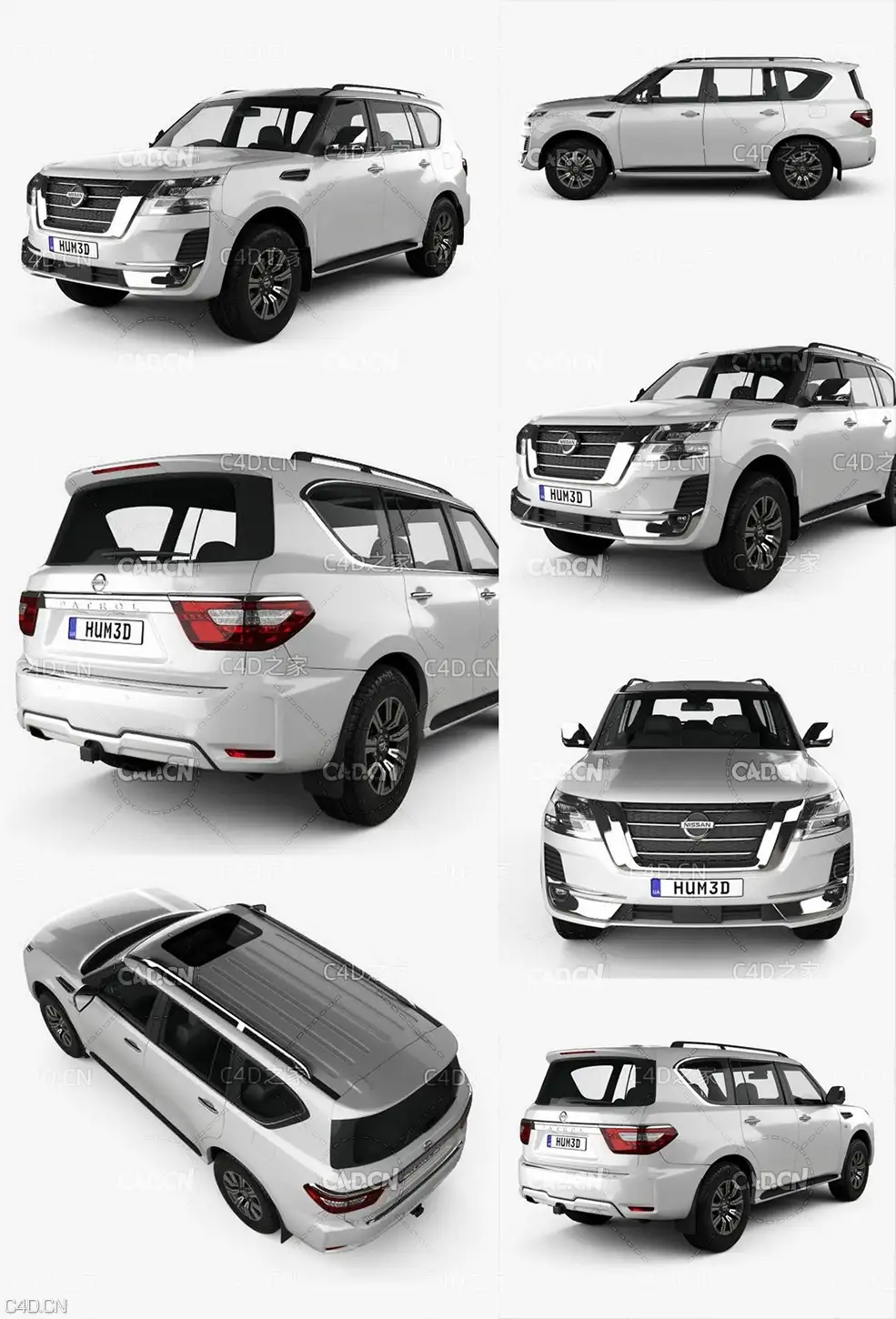 2020款日产途乐旗舰版Patrol Ti-L越野汽车 Nissan Patrol Ti L 2020 3D Model