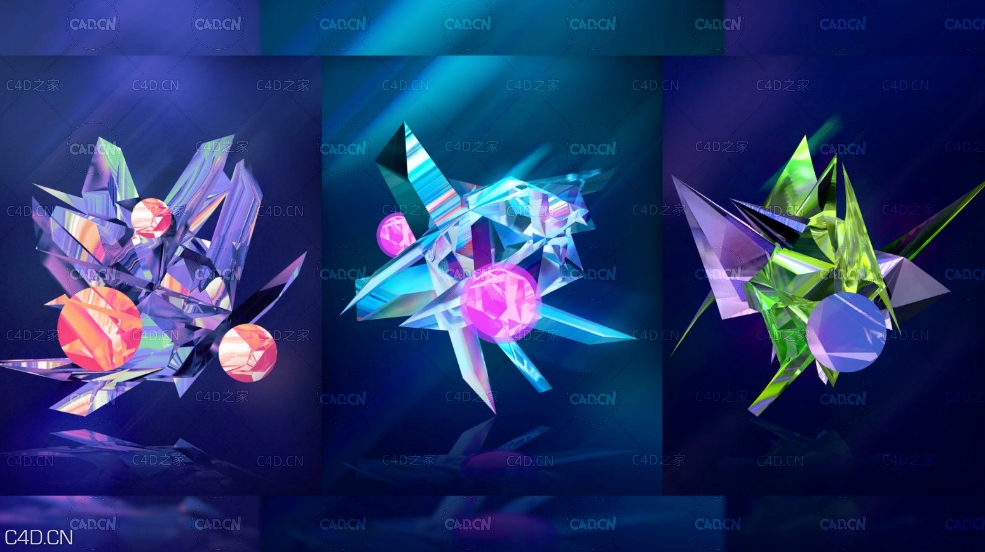 C4D+PS制作炫彩多边形动画教程 How to Create Abstract Refraction Facet Posters - C4D之家 - cinema4d_-2020-06-09-09.14.10.jpg