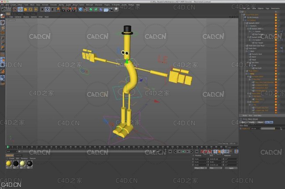 C4D角色绑定操纵动画案例教程 Greyscalegorilla – Intro to Character Rigging