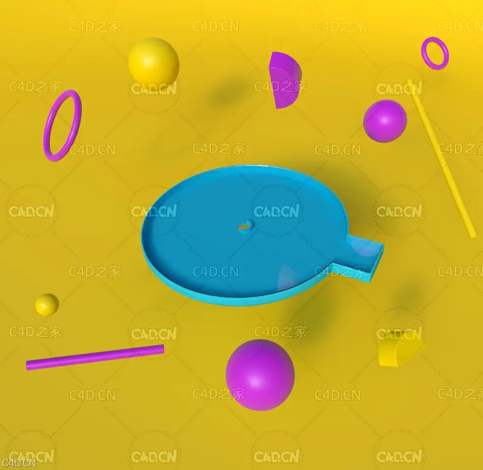 创意图形字母Q动画场景 Game Q plain