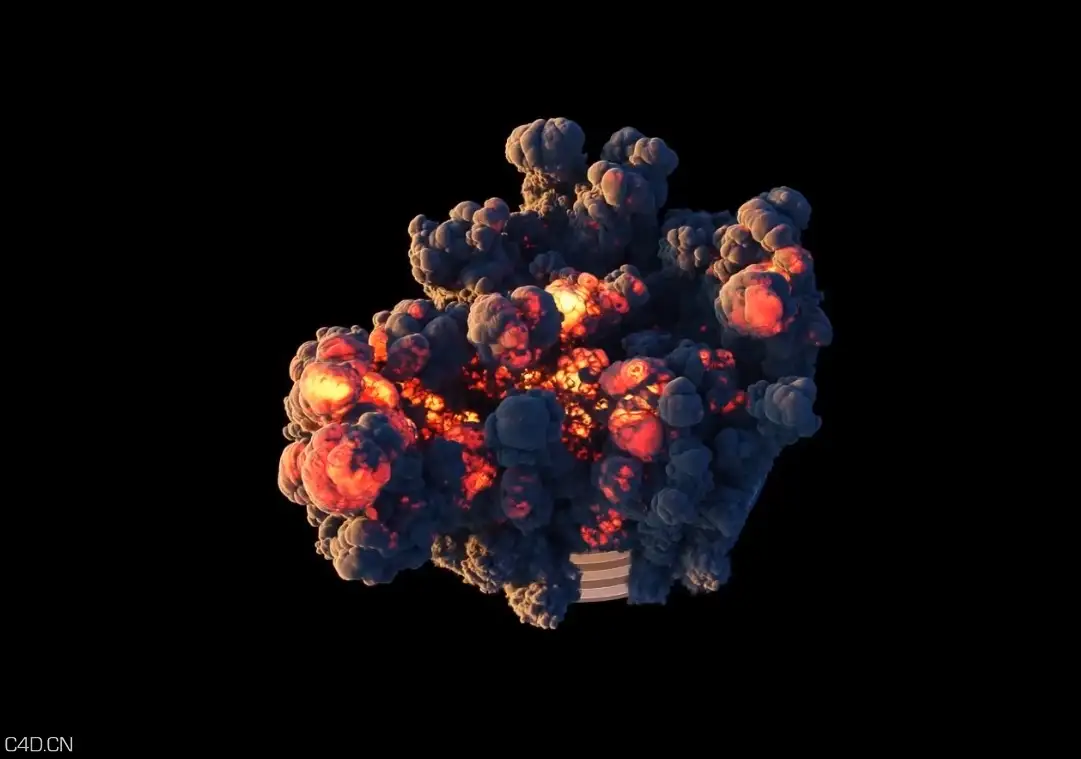 C4D使用X-Particles粒子插件制作爆炸动画效果