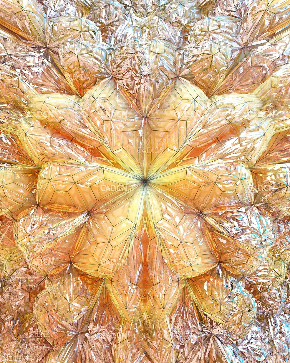 C4D Redshift创意工程：耀眼的多边形晶体图案 Vivid - C4D之家 - [06-06-20]---Vivid.jpg