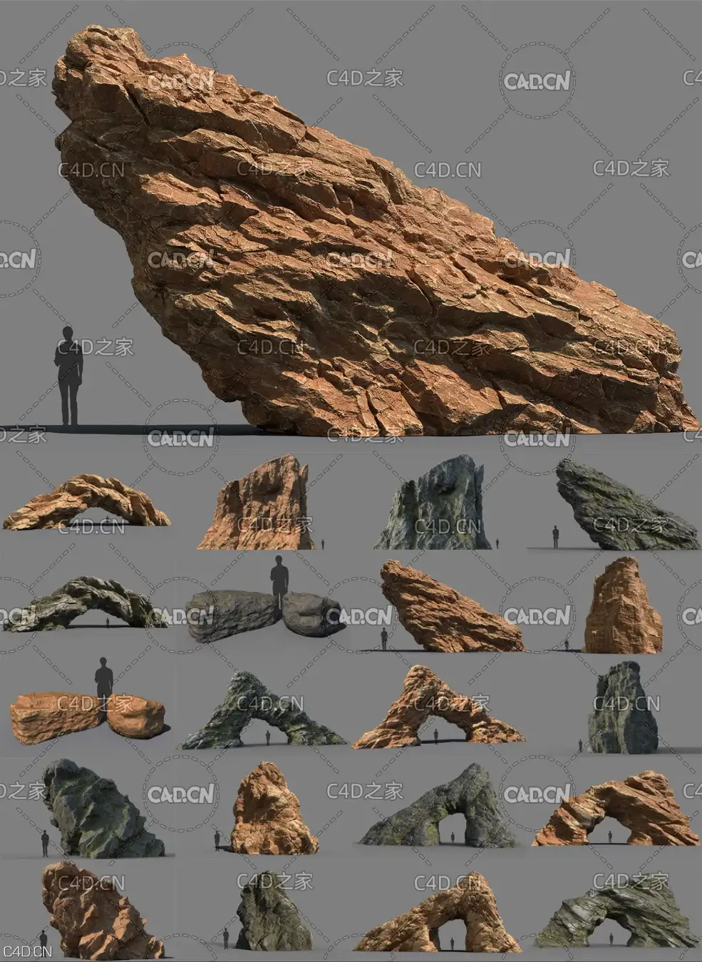 3套石头 岩石 石块 山石3D模型合集 Gumroad – 3D Rocks Collection Vol.1 – 3 - C4D之家 - 6371091182436411361903787.jpg