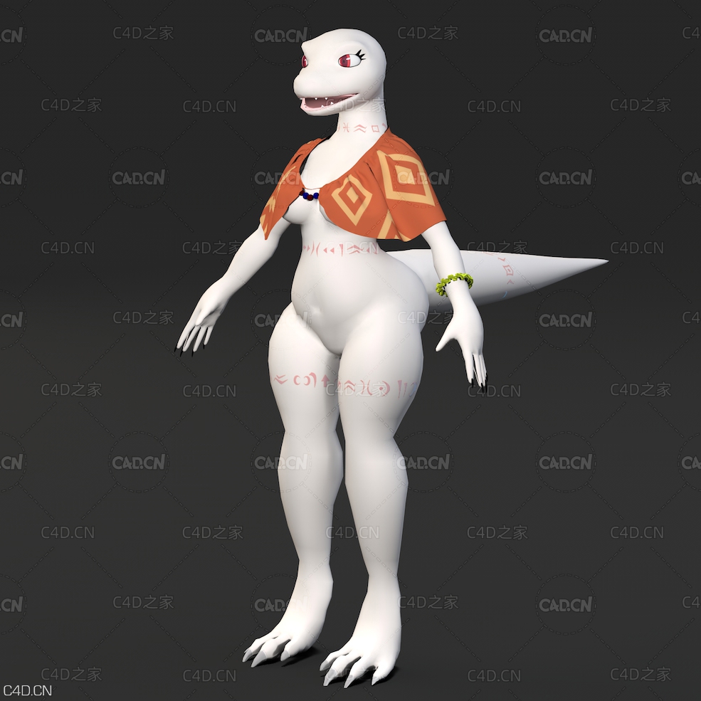 小蛇露露卡通角色动画模型 Crusch Lulu FBX Blend v1.0 - C4D之家 - Lulu.jpg