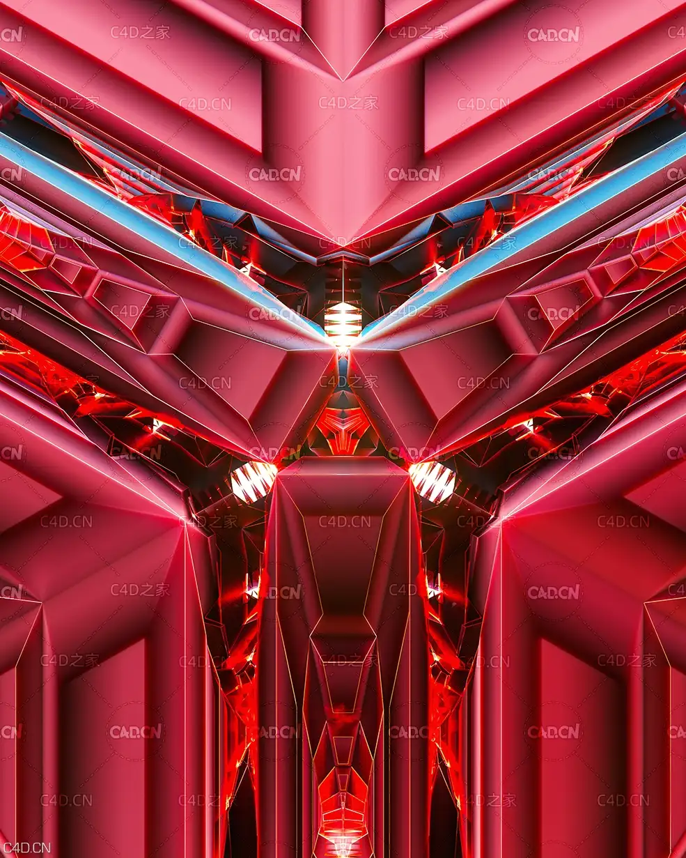 C4D Redshift工程：红色科幻创意图形 Force - C4D之家 - [12-06-20]---Force.jpg