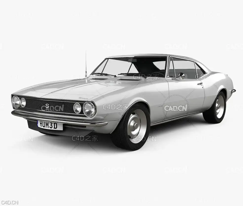 雪佛兰Camaro SS汽车 Chevrolet Camaro SS 1967 3D model