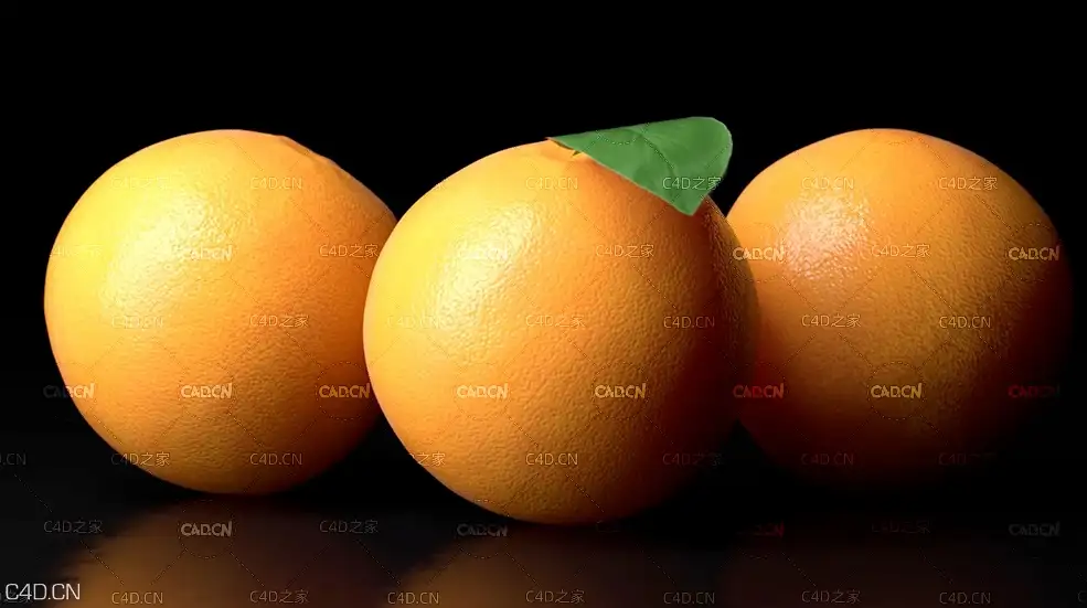 C4D中调节一个桔子材质 橙子材质教程 Aprendiendo a crear materiales Cinema 4D - C4D之家 - 1.jpg