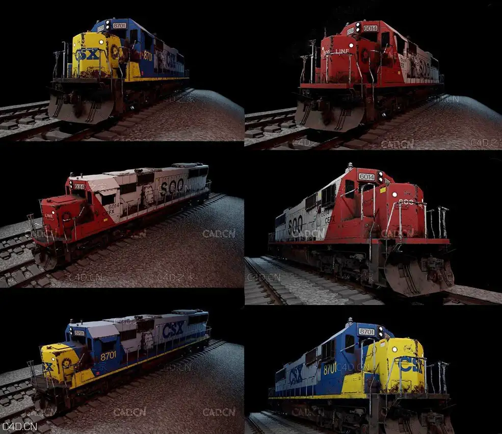 老火车头C4D模型 SD60 Loco - C4D之家 - SD60-Loco.jpg