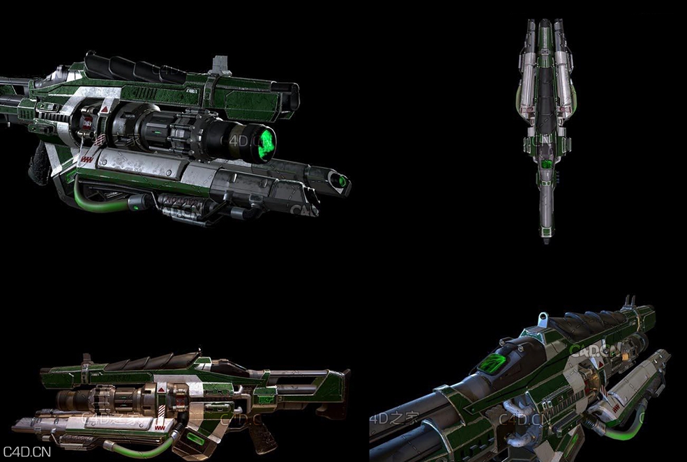 科幻枪械武器 重型武器 Link Gun - C4D之家 - Link-Gun.jpg