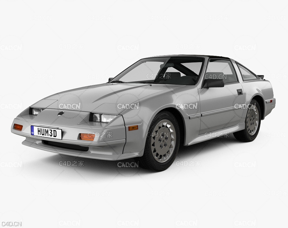 日产第四代Z系列跑车C4D模型 Nissan 300ZX (Z31) Turbo 1983 3D model