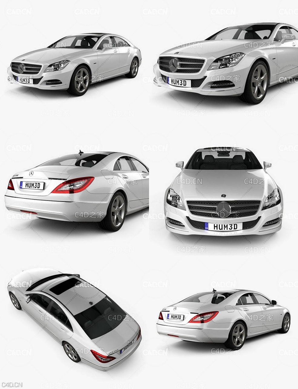 奔驰汽车C4D模型 Mercedes-Benz CLS 2011 3D model