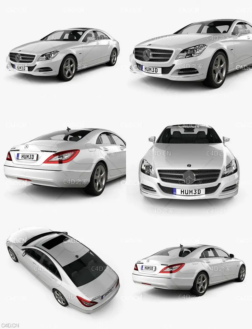 奔驰汽车C4D模型 Mercedes-Benz CLS 2011 3D model